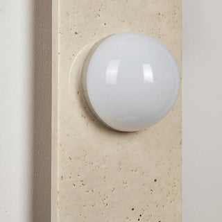 Modern Minimalist Beige Stone Wall Light Fixture Zawala Image - 13