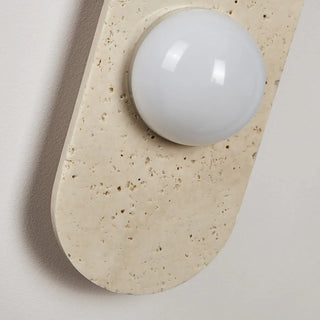 Modern Minimalist Beige Stone Wall Light Fixture Zawala Image - 14