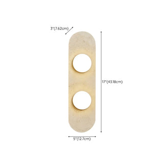 Modern Minimalist Beige Stone Wall Light Fixture Zawala Image - 16
