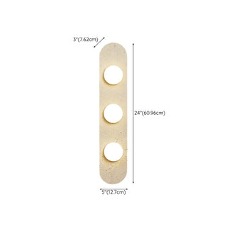 Modern Minimalist Beige Stone Wall Light Fixture Zawala Image - 17