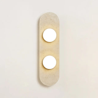 Modern Minimalist Beige Stone Wall Light Fixture Zawala Image - 7