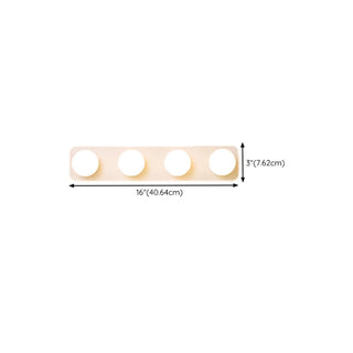Modern Rectangular LED White Ball Wall Light Bar Zawala #size