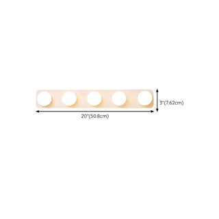 Modern Rectangular LED White Ball Wall Light Bar Zawala Image - 15