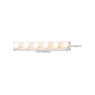 Modern Rectangular LED White Ball Wall Light Bar Zawala Image - 16