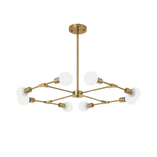 ZOWALA - Industrial Large Metallic Black Sputnik Chandelier Bedroom Image - 25