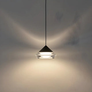 ZOWALA - Modern Bedroom Black Clear Acrylic Diamond Pendant Light Image - 2