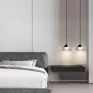 ZOWALA - Modern Bedroom Black Clear Acrylic Diamond Pendant Light Image - 3