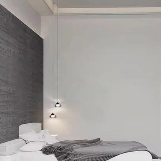 ZOWALA - Modern Bedroom Black Clear Acrylic Diamond Pendant Light Image - 4