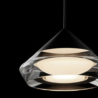 ZOWALA - Modern Bedroom Black Clear Acrylic Diamond Pendant Light Image - 6