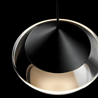 ZOWALA - Modern Bedroom Black Clear Acrylic Diamond Pendant Light Image - 7
