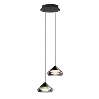 ZOWALA - Modern Bedroom Black Clear Acrylic Diamond Pendant Light Image - 8