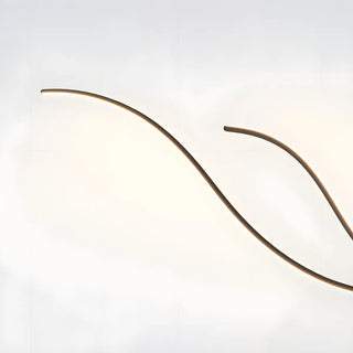 Black Dual Curved Light Bars Modern LED Floor Lamp Zawala Image - 6