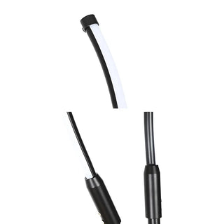 Black Dual Curved Light Bars Modern LED Floor Lamp Zawala Image - 7