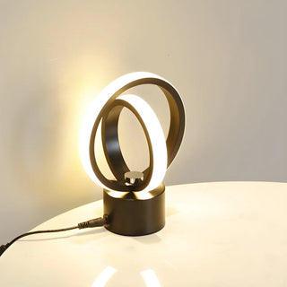 Creative Linear Circle LED Metal Bedroom Table Lamp Zawala Image - 11