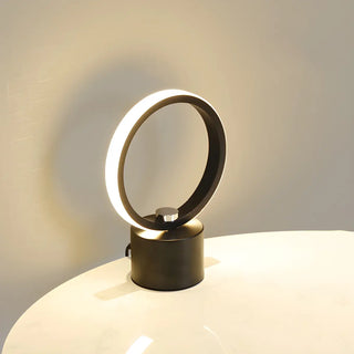 Creative Linear Circle LED Metal Bedroom Table Lamp Zawala Image - 12
