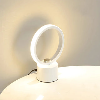 Creative Linear Circle LED Metal Bedroom Table Lamp Zawala Image - 14