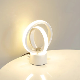 Creative Linear Circle LED Metal Bedroom Table Lamp Zawala Image - 15