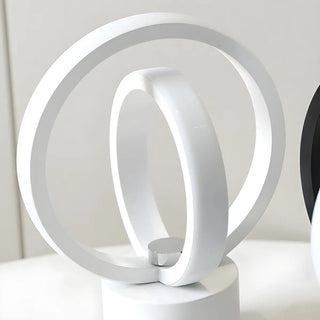 Creative Linear Circle LED Metal Bedroom Table Lamp Zawala Image - 18