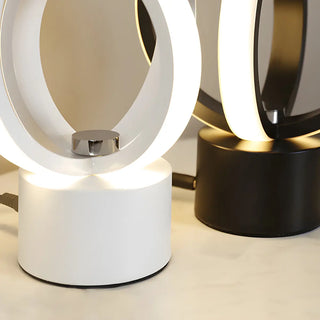 Creative Linear Circle LED Metal Bedroom Table Lamp Zawala Image - 19