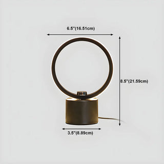 Creative Linear Circle LED Metal Bedroom Table Lamp Zawala Image - 22