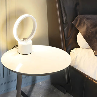 Creative Linear Circle LED Metal Bedroom Table Lamp Zawala Image - 3