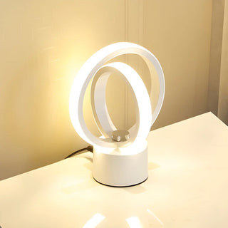 Creative Linear Circle LED Metal Bedroom Table Lamp Zawala Image - 6
