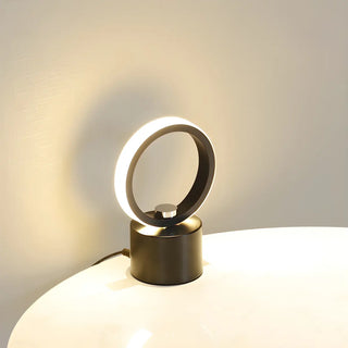 Creative Linear Circle LED Metal Bedroom Table Lamp Zawala Image - 7
