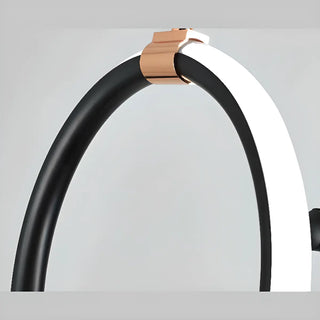 ZOWALA - Modern Black Double Ring LED Island Large Pendant Light Image - 13