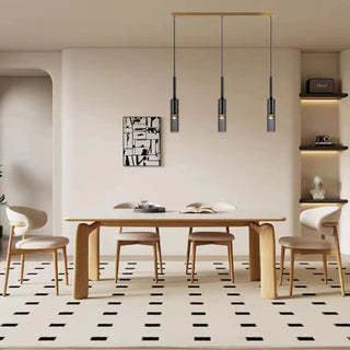 ZOWALA - Modern Black 3-Light Cylinder Island Light Image - 2