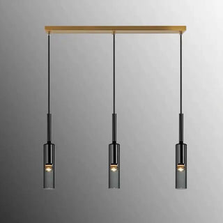 ZOWALA - Modern Black 3-Light Cylinder Island Light Image - 3