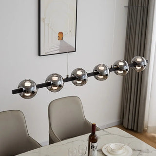 ZOWALA - Modern Black 6-Light Globe Island Light Image - 2