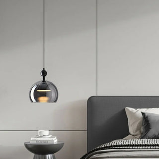 ZOWALA - Modern Dining Room Black Acrylic Globe Pendant Light Image - 1