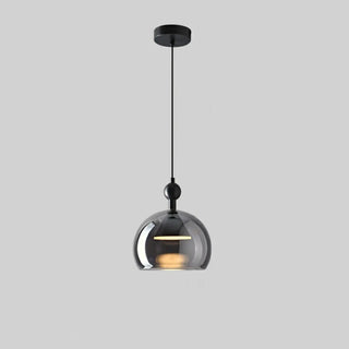 ZOWALA - Modern Dining Room Black Acrylic Globe Pendant Light Image - 2