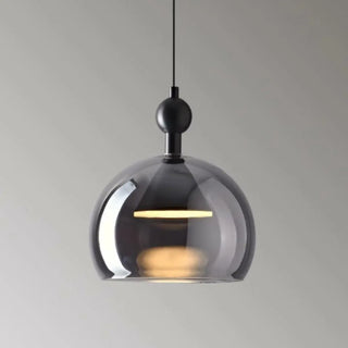 ZOWALA - Modern Dining Room Black Acrylic Globe Pendant Light Image - 3