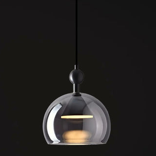 ZOWALA - Modern Dining Room Black Acrylic Globe Pendant Light Image - 5