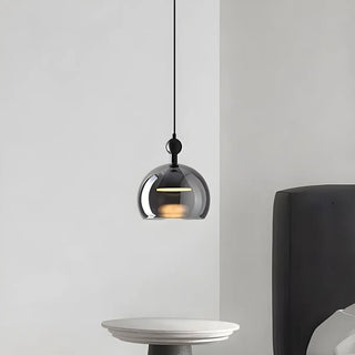 ZOWALA - Modern Dining Room Black Acrylic Globe Pendant Light Image - 6