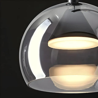 ZOWALA - Modern Dining Room Black Acrylic Globe Pendant Light Image - 7