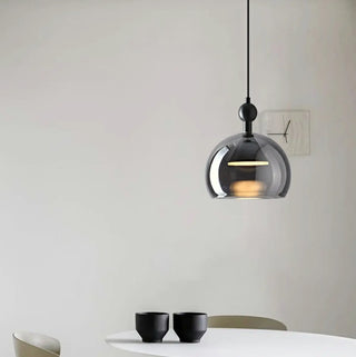 ZOWALA - Modern Dining Room Black Acrylic Globe Pendant Light Image - 8