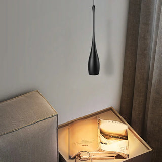 ZOWALA - Modern Bedroom White Acrylic Teardrop Pendant Light Image - 3