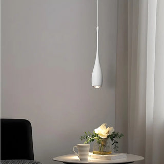 ZOWALA - Modern Bedroom White Acrylic Teardrop Pendant Light Image - 4