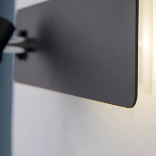 Modern Cylinder Metal Wall Reading Light Black Adjustable Zawala Image - 10