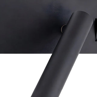 Modern Cylinder Metal Wall Reading Light Black Adjustable Zawala Image - 11