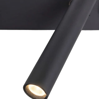 Modern Cylinder Metal Wall Reading Light Black Adjustable Zawala Image - 12