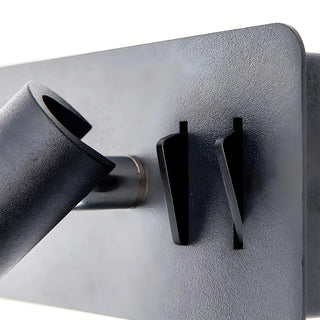 Modern Cylinder Metal Wall Reading Light Black Adjustable Zawala Image - 6