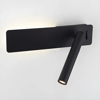 Modern Cylinder Metal Wall Reading Light Black Adjustable Zawala Image - 9