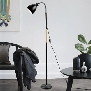 Modern Cone Black Adjustable Metal LED Floor Lamp Zawala Image - 1