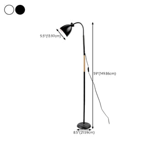 Modern Cone Black Adjustable Metal LED Floor Lamp Zawala #size