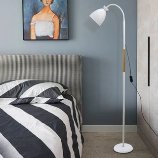 Modern Cone Black Adjustable Metal LED Floor Lamp Zawala Image - 2