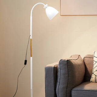 Modern Cone Black Adjustable Metal LED Floor Lamp Zawala Image - 4
