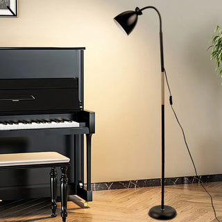 Modern Cone Black Adjustable Metal LED Floor Lamp Zawala Image - 6
